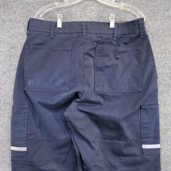 FedEx Stan Herman Men's Work Uniform Reflective Pants Blue size 34x28.5 - Picture 3 of 11